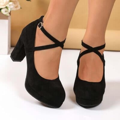 Damen Pumps mit Riemchen 
