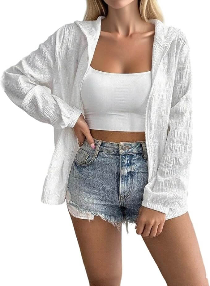Einfarbige Sweatjacke für Damen – 50% Rabatt