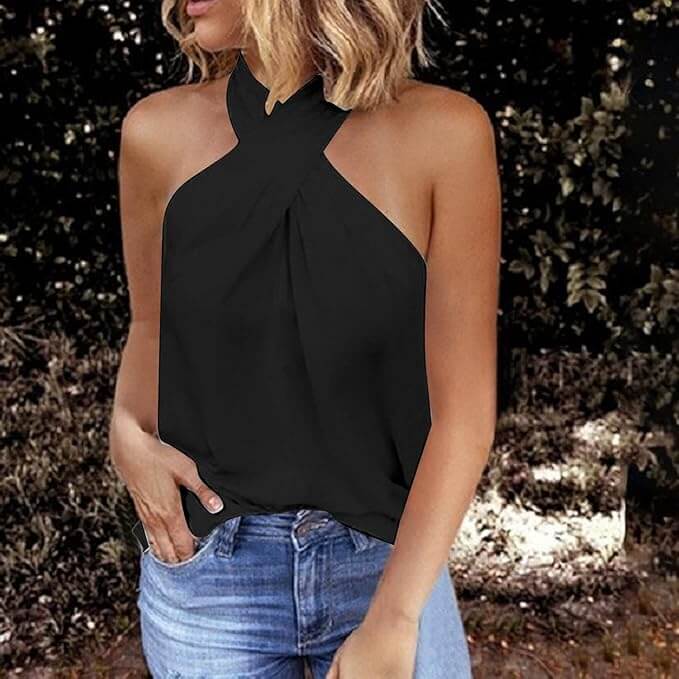 Elegantes Damen Neckholder Top – 50% Rabatt