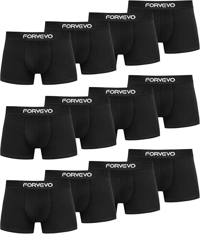 FORVEVO Herren Boxershorts im 12er-Pack – 23% Rabatt
