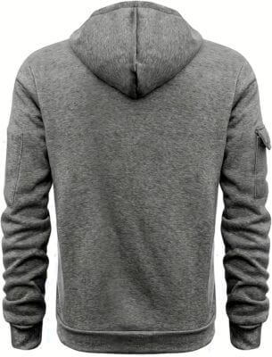 Ein sportlicher Hoodie mit Reißverschluss und bequemer Passform.