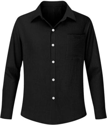 Klassische Hemdbluse mit Knopfleiste und angenehm leichtem Stoff.