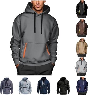 Hoodie mit Kapuze und Kängurutasche
