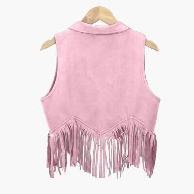Kinderweste mit Fransen, ideal für kreative Outfits und Verkleidungen.