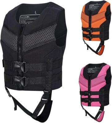 Schwimmhilfe für Kinder mit verstellbaren Gurten und hoher Sichtbarkeit.