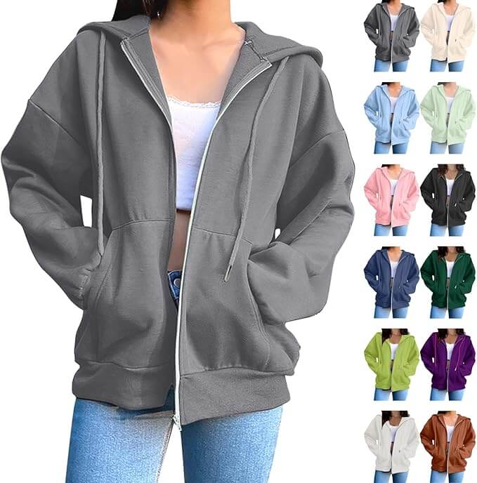 Komiseup Sweatjacke für Damen – 50% Rabatt
