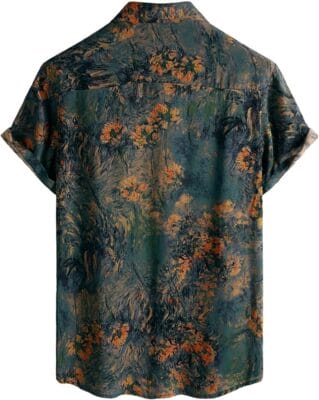 Luftiges Hemd mit kurzen Ärmeln und modernem Boho-Muster.