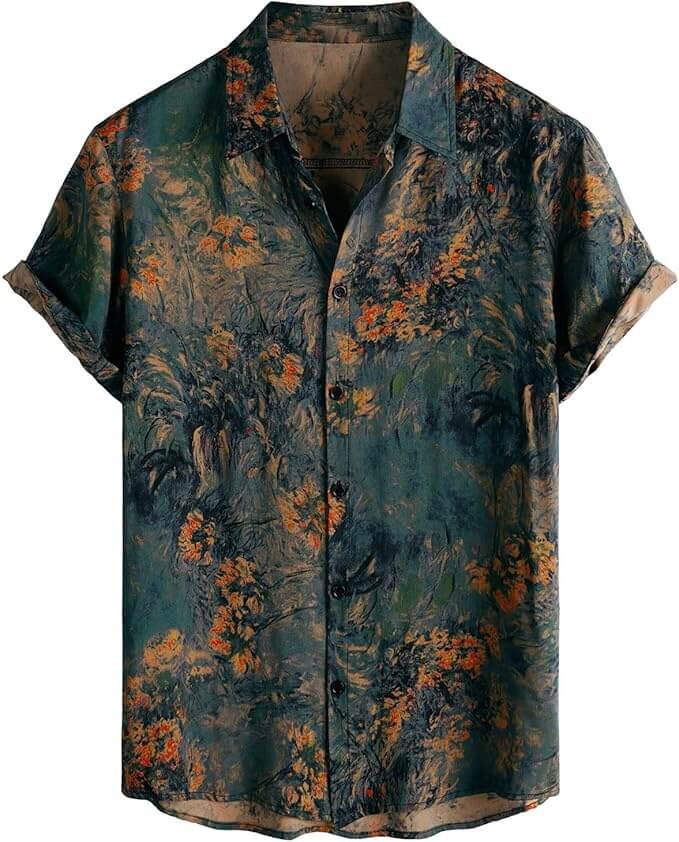 Boho Kurzarmhemd für Herren – 30% Rabatt