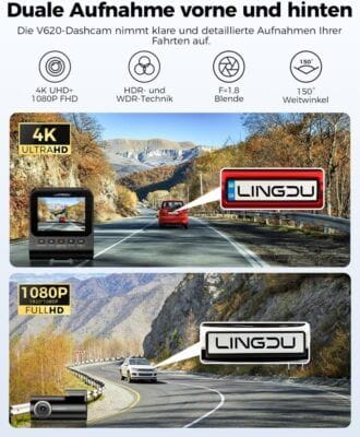 LINGDU V620 Dual Dashcam