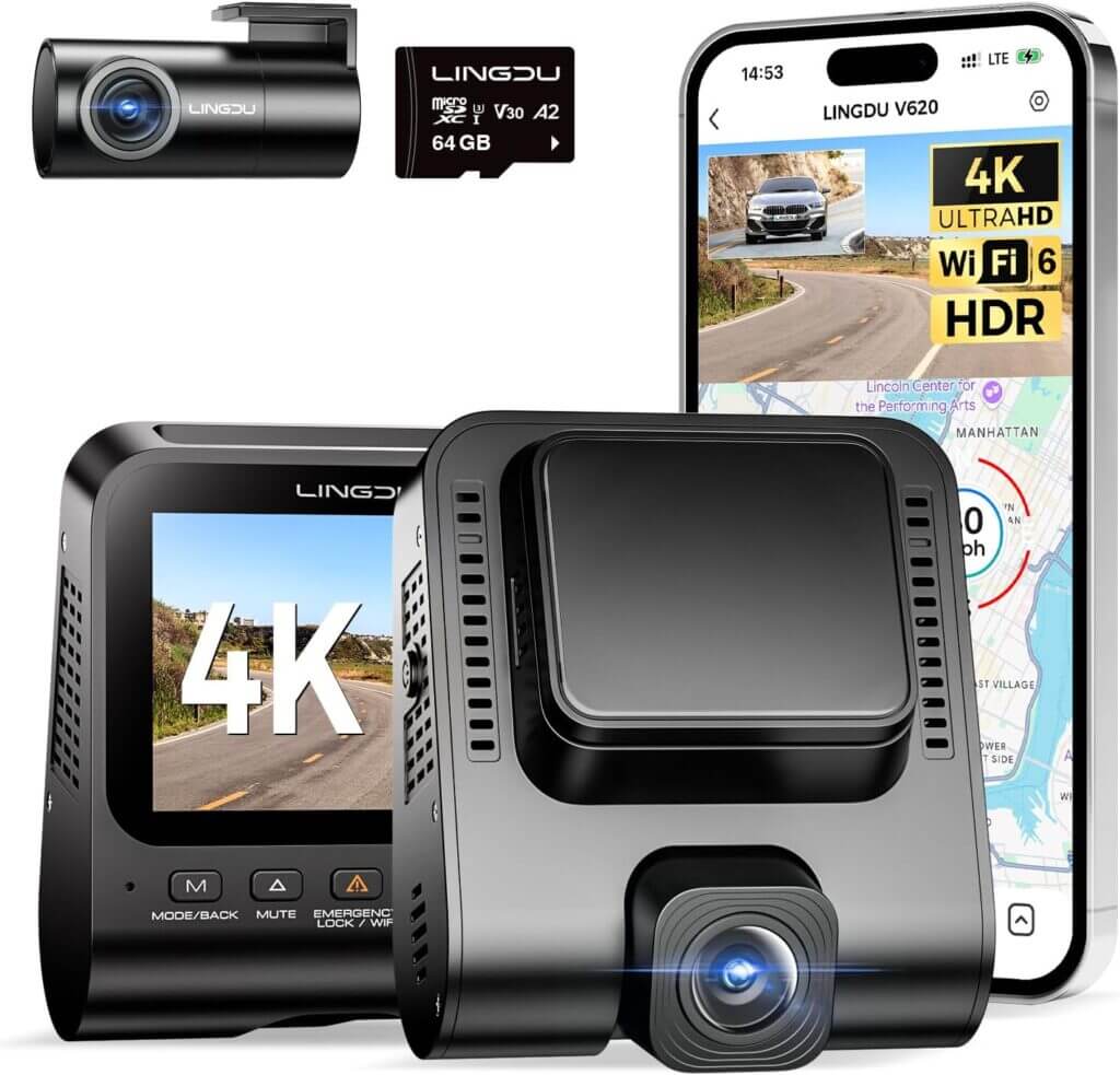 LINGDU V620 Dual Dashcam 4K – 50% Rabatt