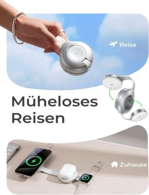 Die Magsafe Ladestation lädt iPhone, Apple Watch und AirPods gleichzeitig mit nur einem Kabel.