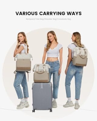 Moderner Damen Rucksack mit Laptopfach und cleverer Innenaufteilung.