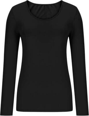 Figurbetontes Langarmshirt mit Rundhalsausschnitt und leicht elastischem Material.
