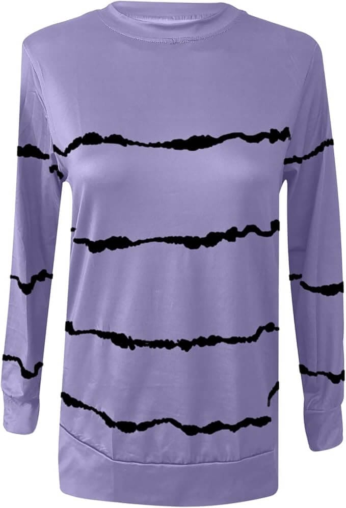 Gestreiftes Langarmshirt – 65% Rabatt
