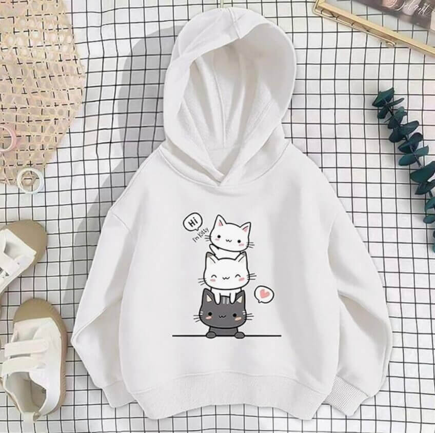 Mädchen-Hoodie mit Print – 50% Rabatt