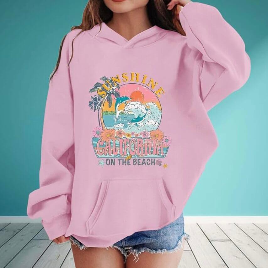 Mädchen-Hoodie mit tollem Motiv – 36% Rabatt