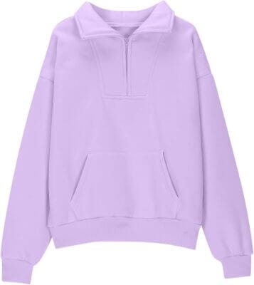 Bequemes Sweatshirt für Mädchen mit Rundhalsausschnitt und Rippbündchen.