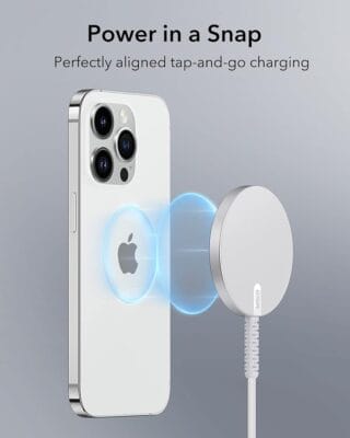 Magnetisches MagSafe Ladegerät für iPhones mit Magsafe-Kompatibilität.