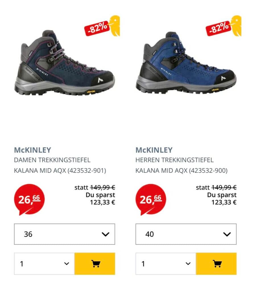 McKINLEY Kalana Mid AQX Trekkingstiefel Modelle für Damen und Herren – 82% Rabatt