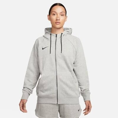 Warme Kapuzenjacke mit Fleece-Innenseite und durchgehendem Reißverschluss.