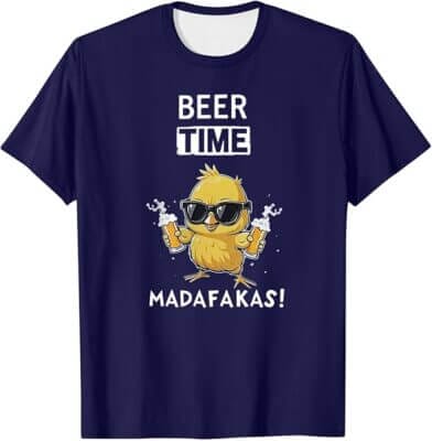 Shirt mit humorvollem Print – perfekt für Wiesn, Grillfest oder Motto-Party.