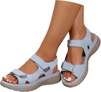 Sandalen mit ergonomischem Fußbett zur Unterstützung der Fußgesundheit.