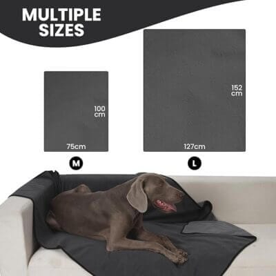 Robuste Hundedecke mit wasserdichter Unterseite – ideal für Sofa, Auto oder Boden.