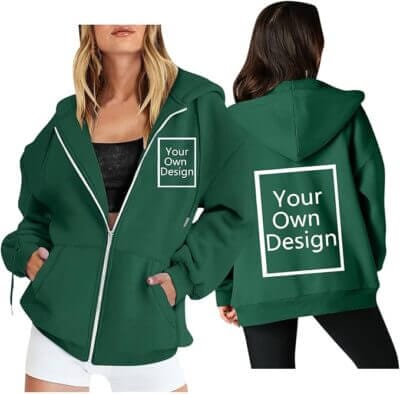 Personalisierbare Damen Sweatshirtjacke