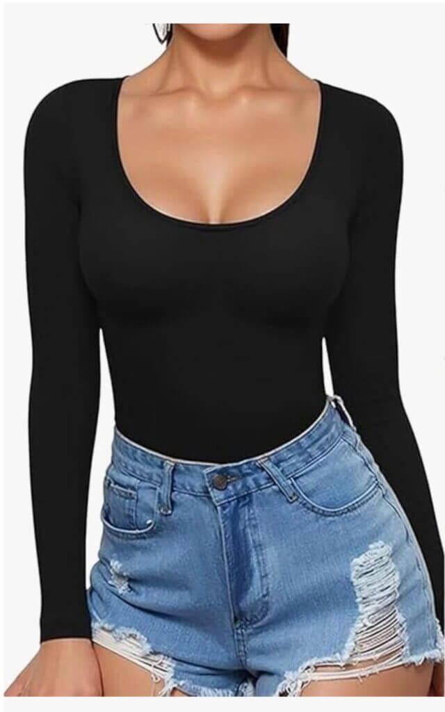 Damen Slim Fit Langsarmshirt – 60% Rabatt