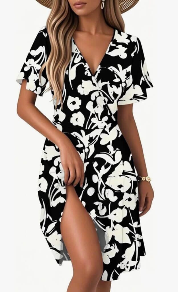 Sommerkleid für Damen mit Muster – 40% Rabatt