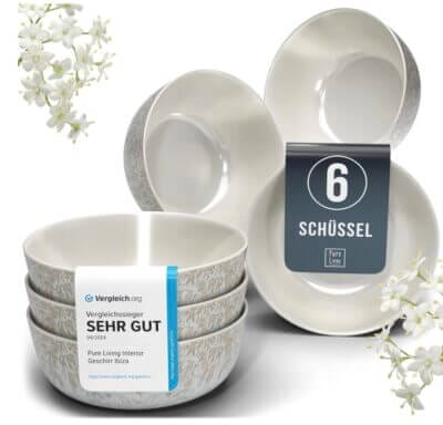 Steingut-Müslischalenset