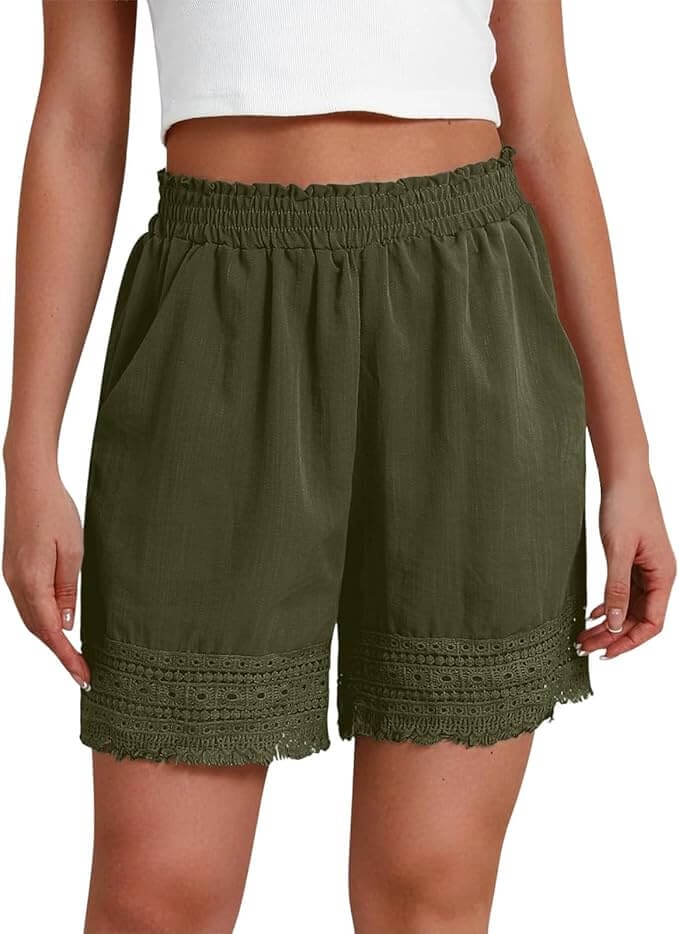 Kurze Stoffhose für Damen – 50% Rabatt