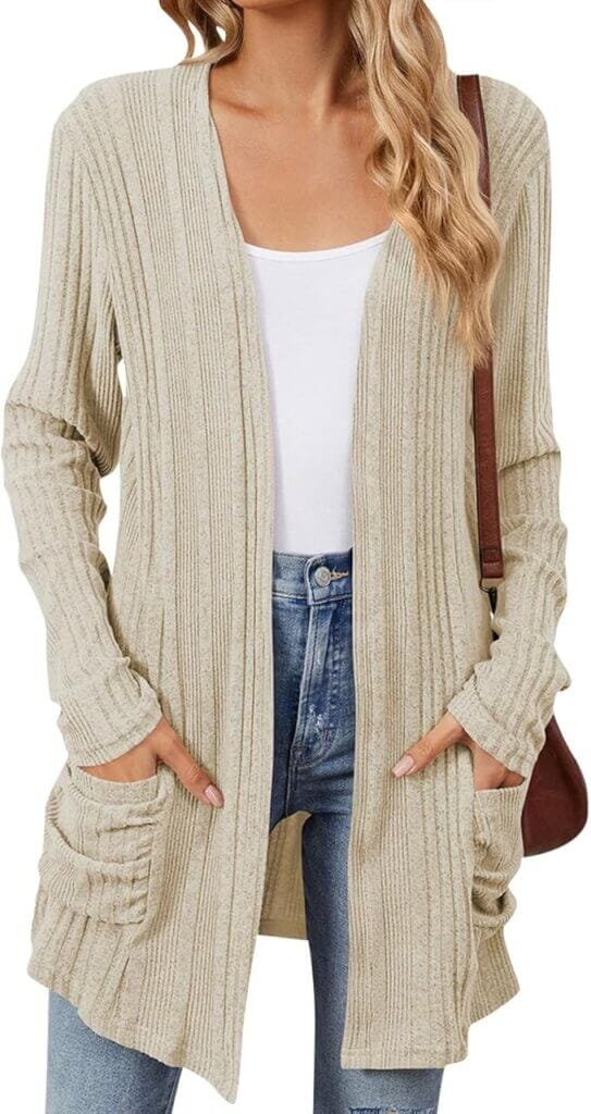 Lange Damen Strickjacke – 15% Rabatt