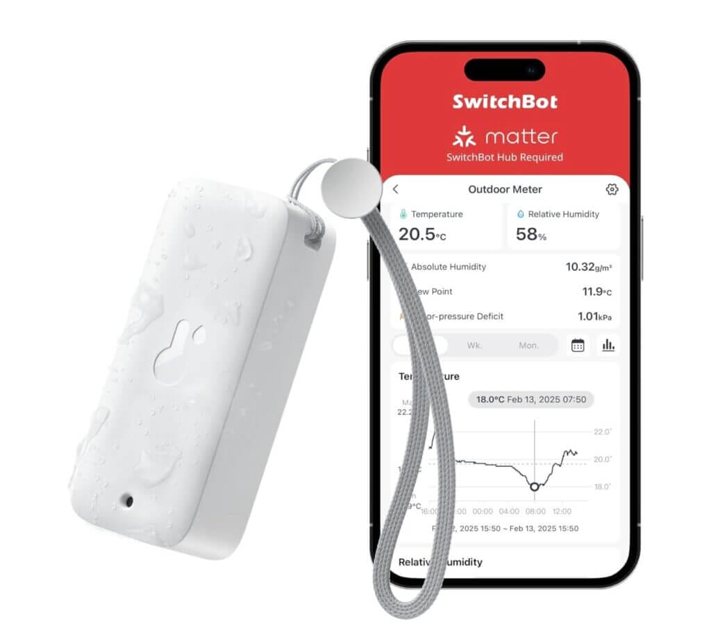 SwitchBot IP65 Hygrometer Thermometer – 34% Rabatt