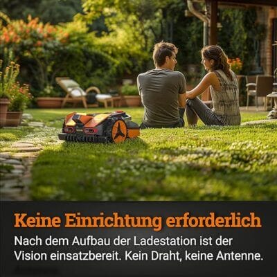 Mähroboter mit Kamera-Navigation – kein Begrenzungskabel nötig.