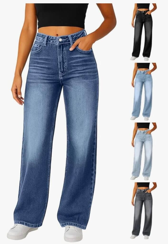 Wide Leg Jeans für Damen – 50% Rabatt