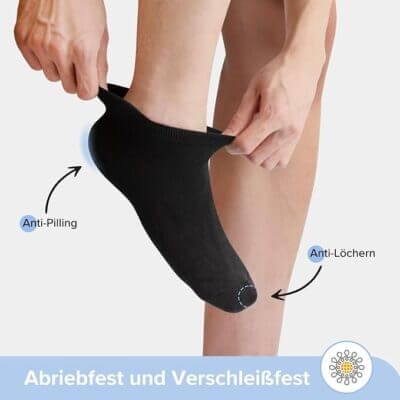 Atmungsaktive Sneaker Socken mit bequemer Passform und flachen Nähten.