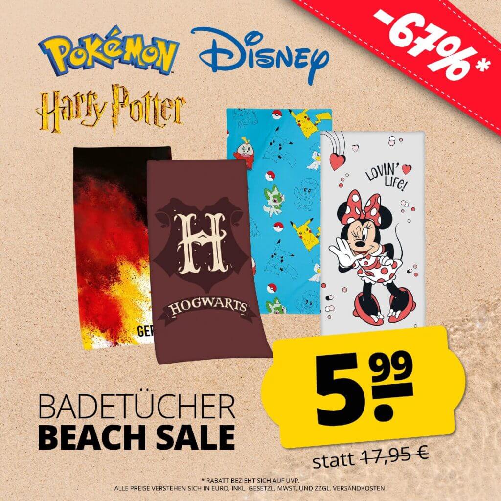 Badetücher BEACH SALE nur 5,99 €