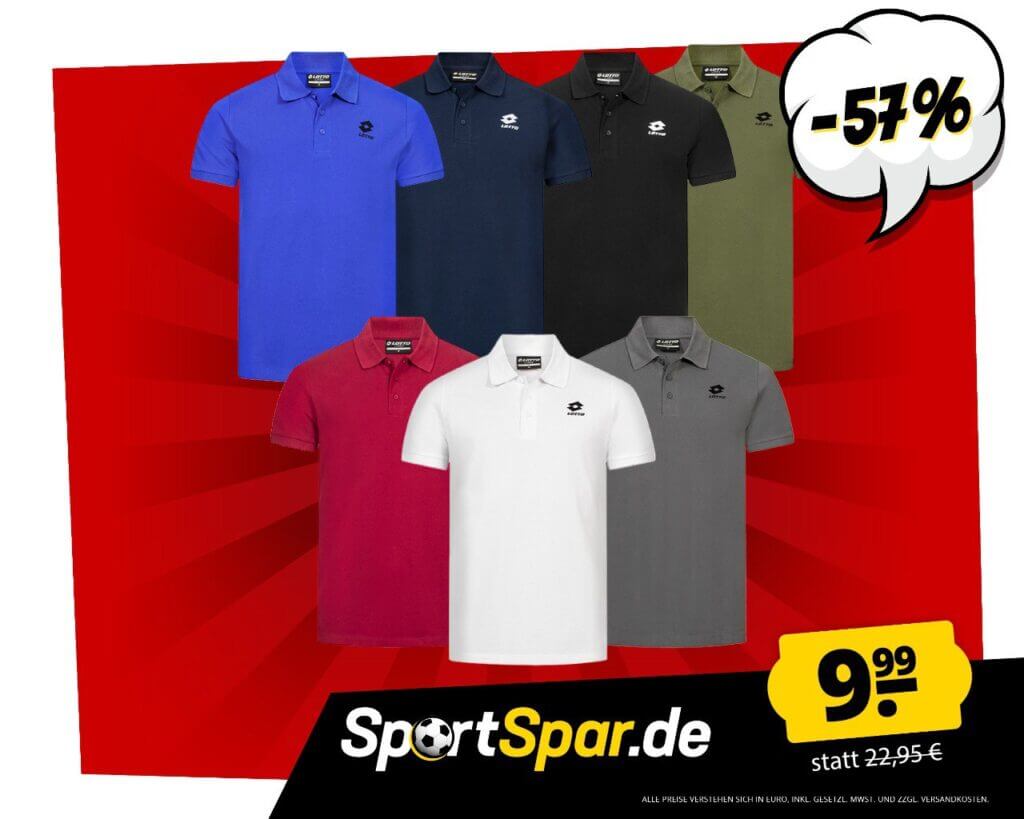 LOTTO Piqué Cotton Herren Polo-Shirt – 57% Rabatt