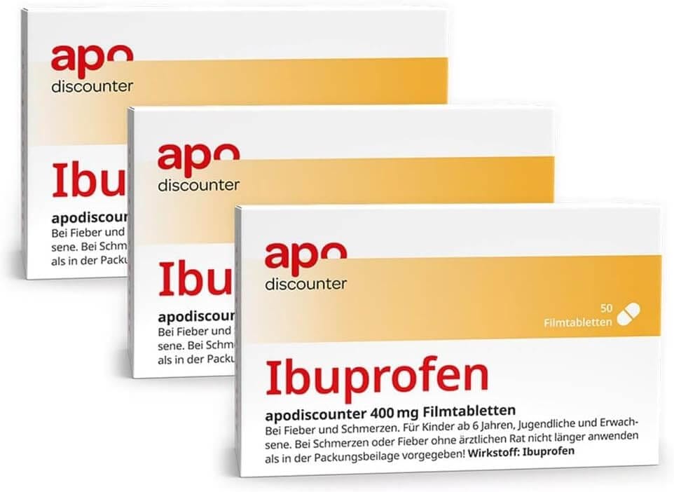 Ibuprofen Schmerztabletten 400mg, 3 x 50 Stück – 38% Rabatt