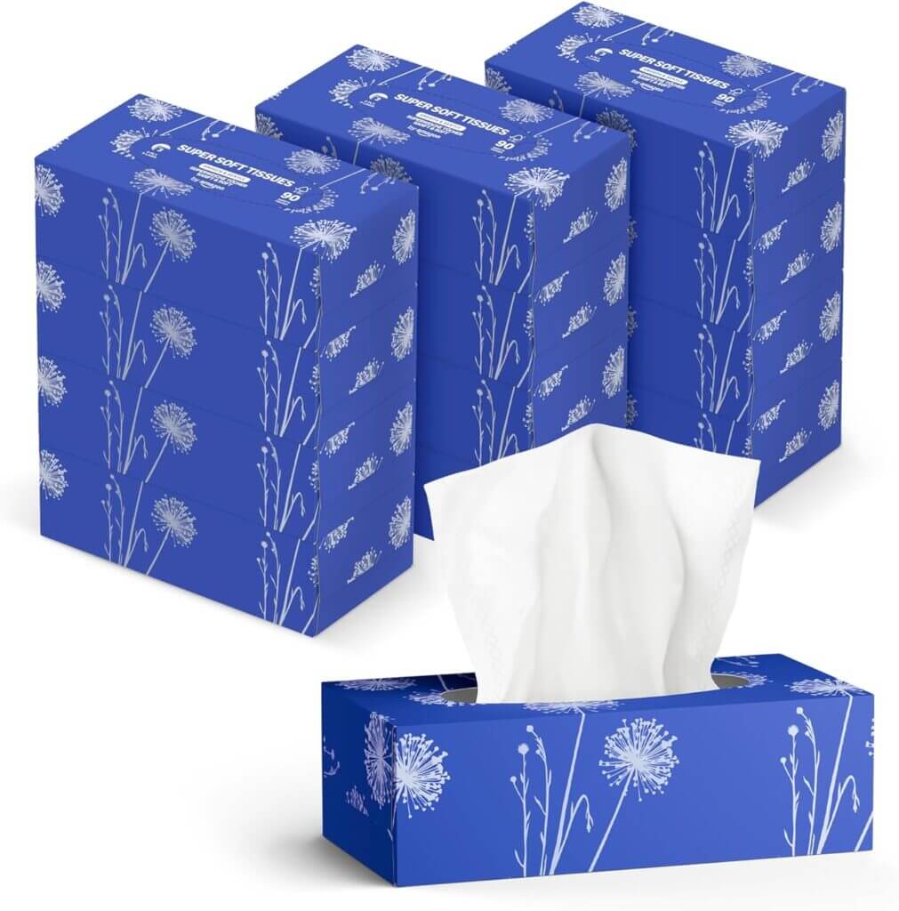 Schnapper: by Amazon 3-lagige Kosmetiktücher, 1080 Stück, 12 Packungen – 28% Rabatt