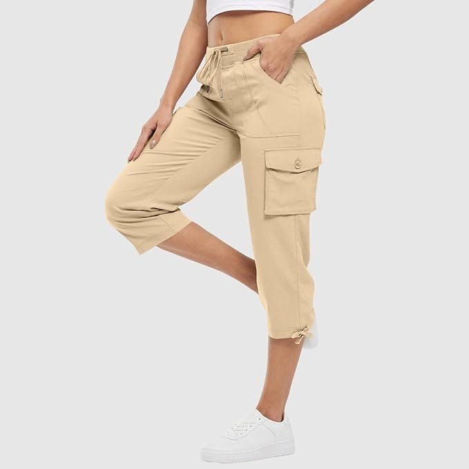 Caprihose Damen Sommer 3/4 Hose mit elastischem Bund – 50% Rabatt