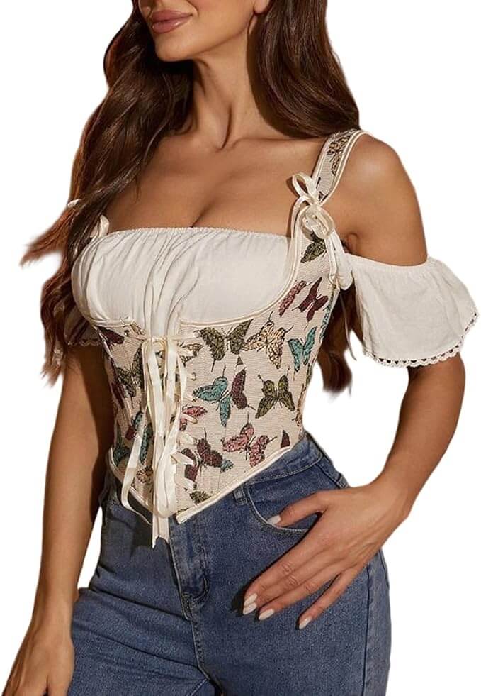 Damen Top im Vintage-Look – 50% Rabatt