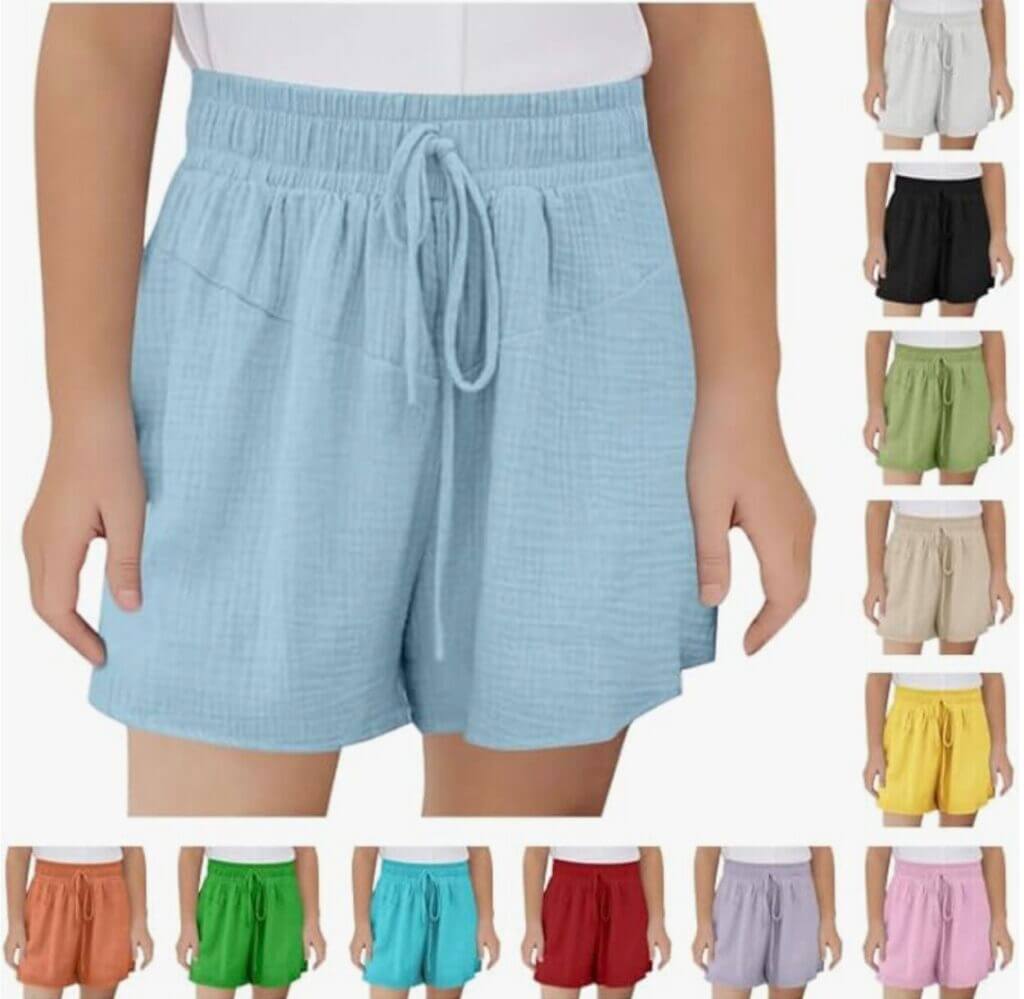 Leichte Kinder-Shorts aus Musselin – 50% Rabatt