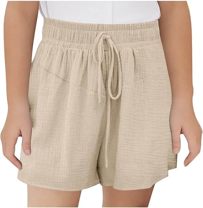 Mädchen Shorts Elastische Taille mit Tunnelzug 3-14 Jahre – 50% Rabatt