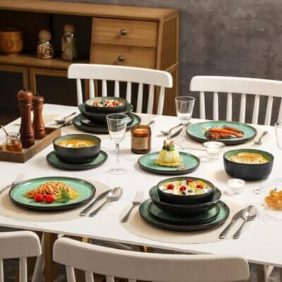 vancasso Steingut Teller Set 6 b