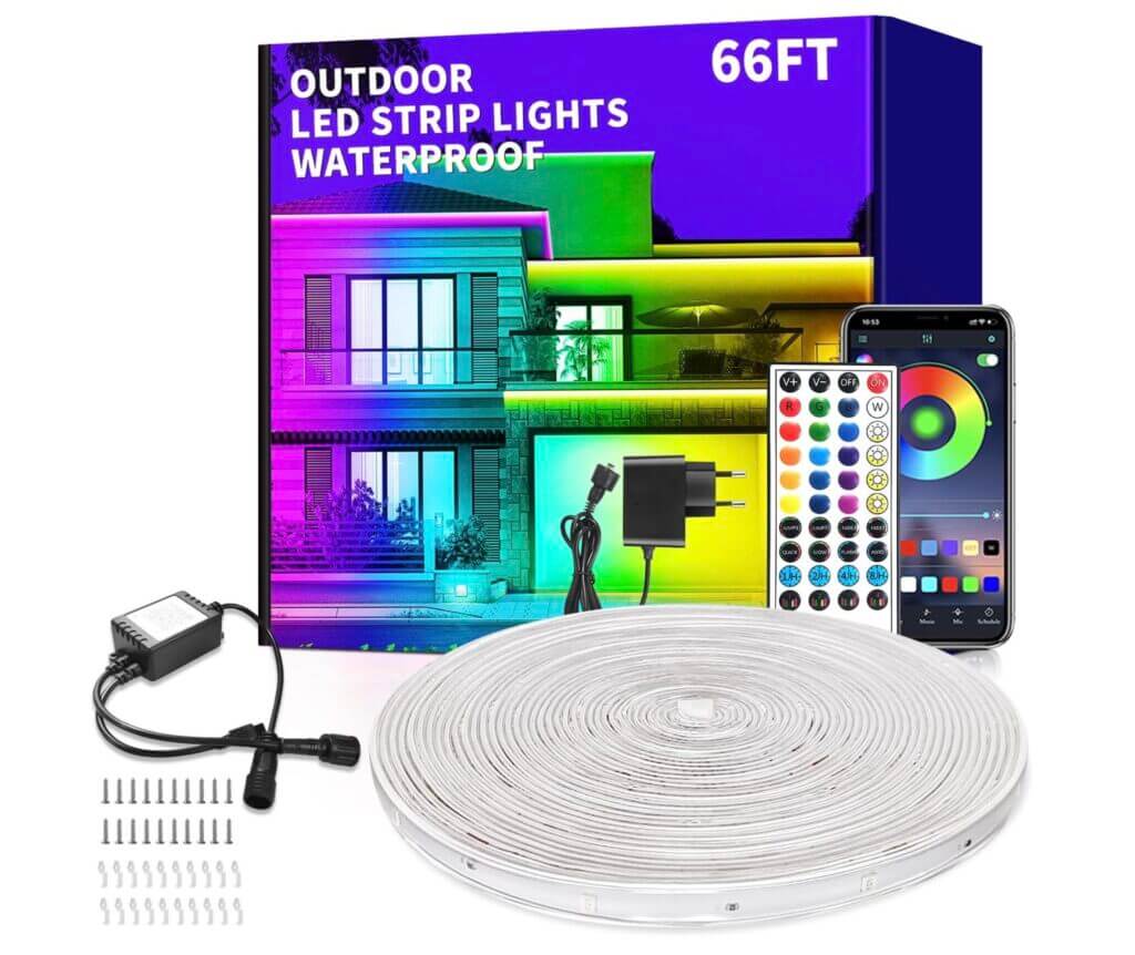 vimeepro Outdoor LED Strip Light 20m – 49% Rabatt