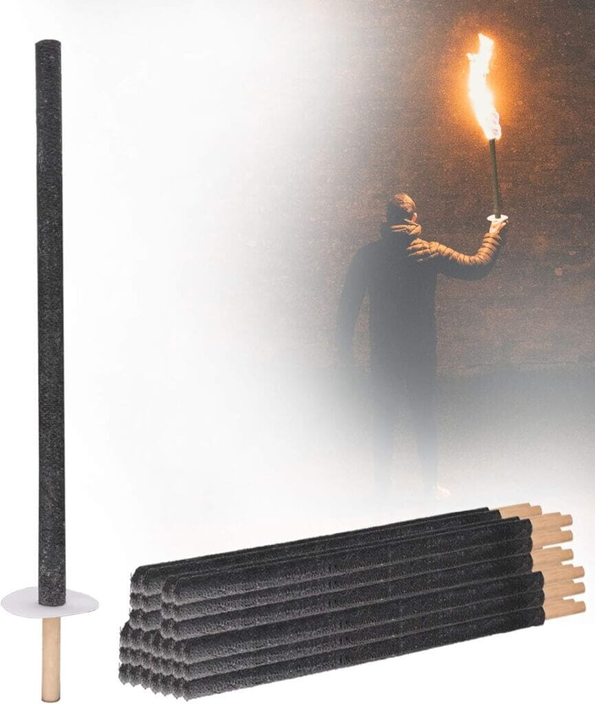 10er Pack Wachsfackeln mit Handschutz – 30% Rabatt