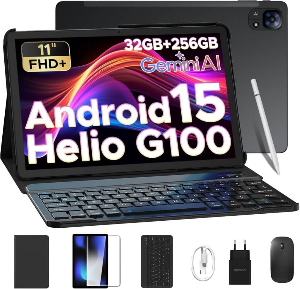 DOOGEE Tab E3 Android 15 AI Tablet mit Tastatur – 30% Rabatt
