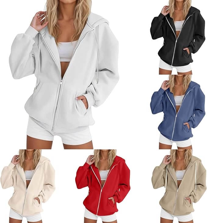 Damen-Hoodie mit Reißverschluss – 50% Rabatt